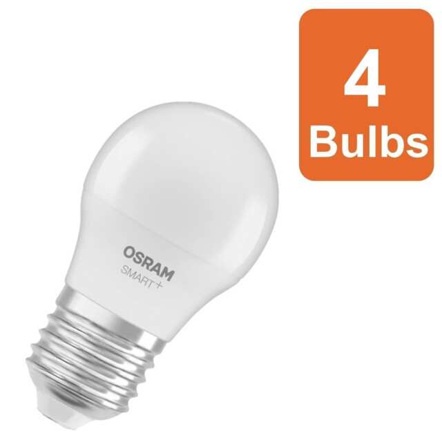 Osram Smart+ Matter E27 Classic P40 Multicolour RGBW Light Bulb 4.9W 4 Pack
