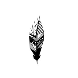 Decortie Feather Metal Wall Art 15x49cm Black