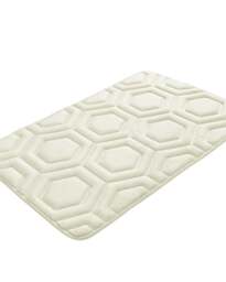 Geo Design Memory Foam Cream Bath Mat 43x61cm