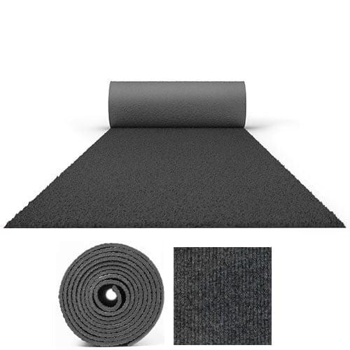 10 Metres Exhibition Quality Ribbed Heavy Duty Anthracite Grey Carpet Runner 2 Metres Wide