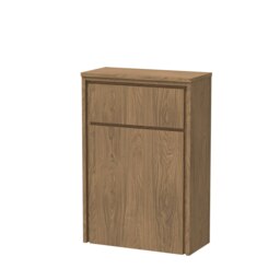 Contemporary Floor Standing WC Unit - 818 x 555 x 260mm - Antique Oak Brown 255 x 550 x 818mm