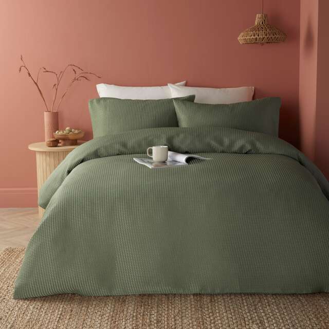 Serene Lindly Duvet Cover Set Dark Green/New Green