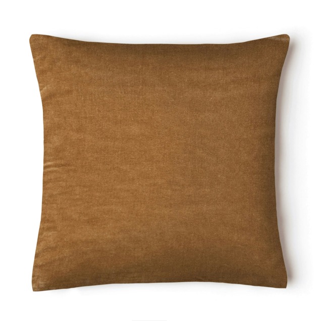 Plain Velvet Soft Cushion - 56cm x 56cm Cream Latte