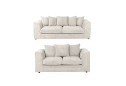 CHICAGO JUMBO CORD SOFA SET CREAM SUITE