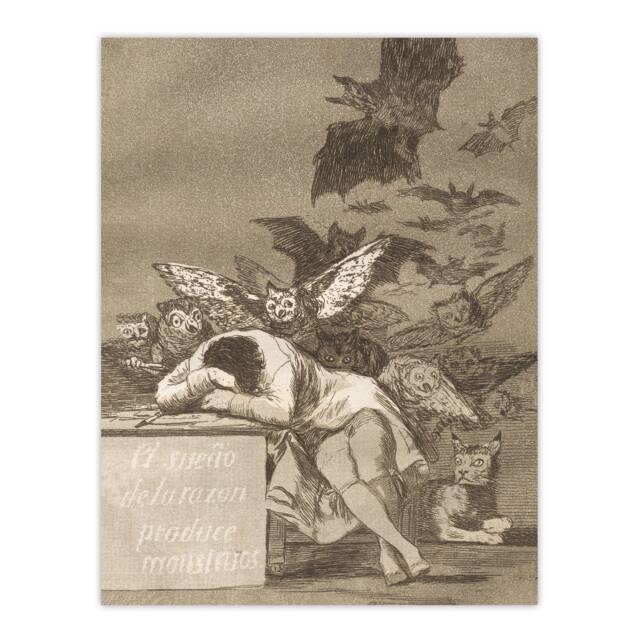 "The Sleep of Reason Produces Monsters Goya Huge Wall Art Poster Print 24X32"""