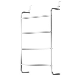 House of Home Over-Door Towel Rack 4-Tier Bathroom Silver Storage Hanger Rail Bath Hand Towels
