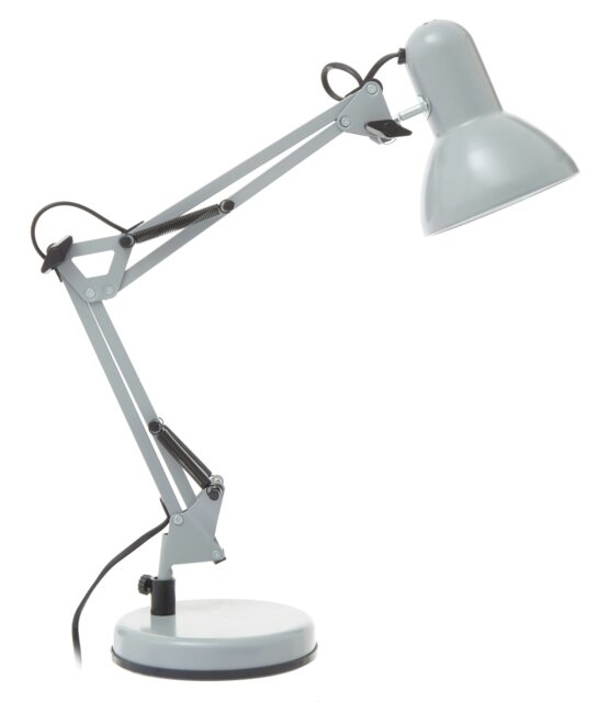 Interiors by Premier Versatile Matte Grey Metal Lamp, Practical Desk Lamp, Functional Table Lamp, Adjustable Height Modern Lamp