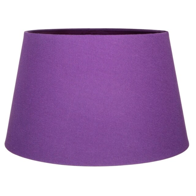 Traditional 30cm Purple Linen Fabric Drum Table/Pendant Shade 60w Maximum Purple Purple 1