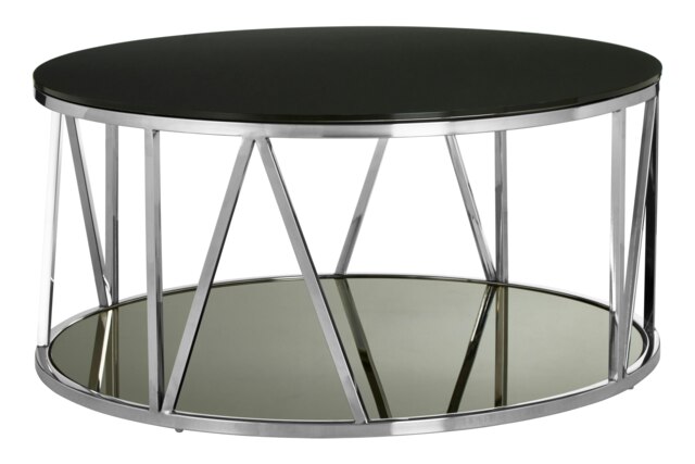 Interiors By Premier Modern Round Chrome Finish Coffee Table, Elegant Design Decorative Coffee Table, Durable Modern Coffee Table Silver
