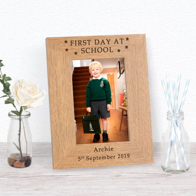 Personalised First Day At School Wood Picture Frame 7 x 5 Graduation