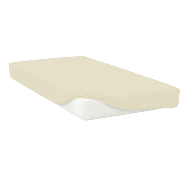 Belledorm Easycare Percale Fitted Sheet - Cream - Kingsize Cream King