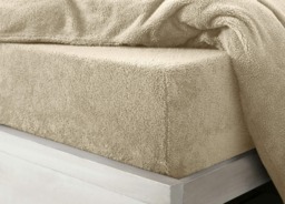 Velosso Teddy Fleece Warm and Cosy Fitted Sheet Brown Taupe Single