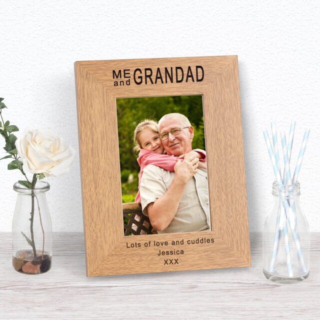 Personalised Me and . . . Wood Picture Frame 6x4 for Grandad