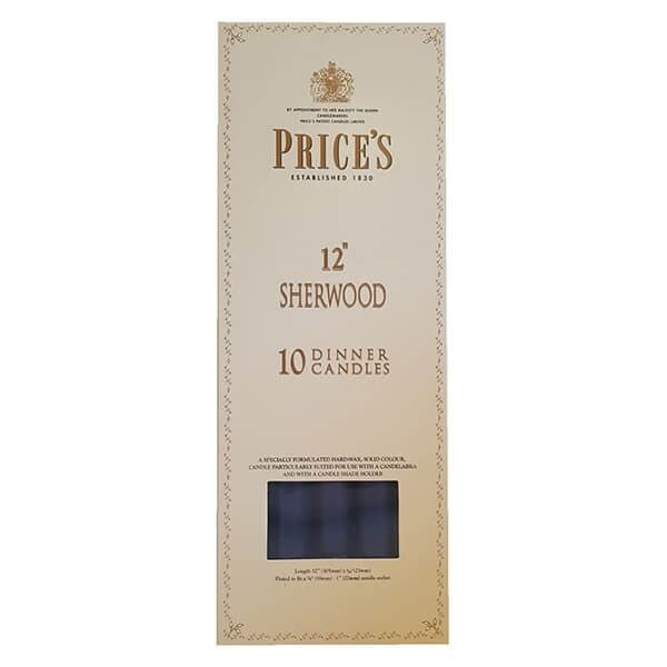 "Prices 12"" Sherwood Candle Midnight Blue Pack Of 10"
