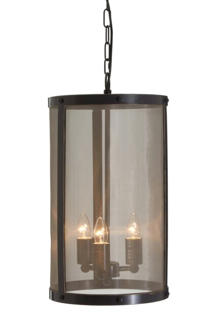 Orsina Black Finish Small Pendant Light With Hints of Gold