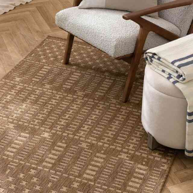 Yard Seagrove Jute Effect Natural Indoor/Outdoor Rug Brown 120 cm x 170 cm