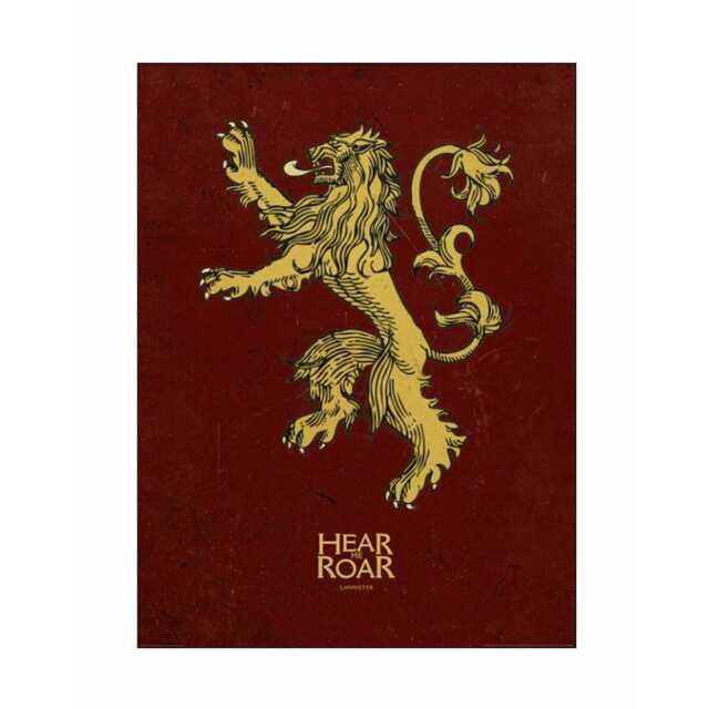 Game of Thrones Lannister Poster - Burgundy/Gold - One Size