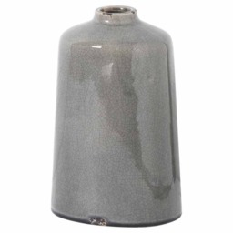 Garda Glazed Liv Vase - Ceramic - L18 x W18 x H28 cm - Grey Grey