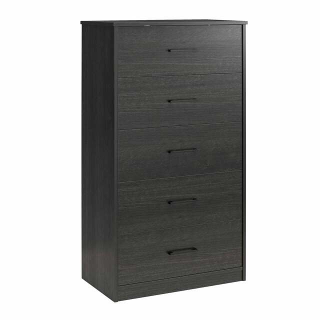 BrEZ Build Pearce 5 DRW Dresser Black Oak Black Black Oak One Size