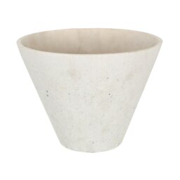 Orsina Textured Polyresin Round Edged Vase, Decorative Vessel, Ceramic-Style Container, Sculptural Decor Piece