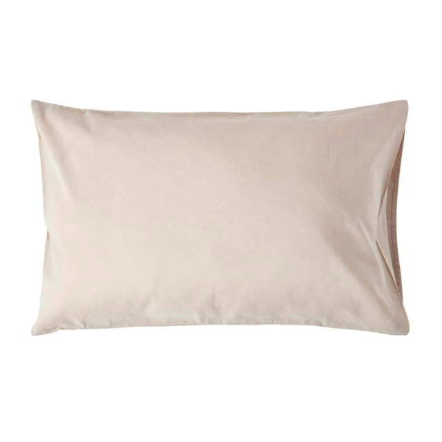 Homescapes Natural Linen Housewife Pillowcase - Standard Size Cream Standard