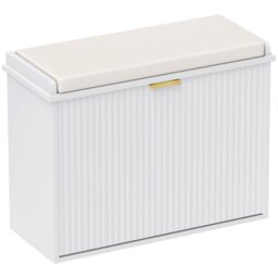 HOMCOM Shoe Storage Bench with Cushion and Flip-Drawer 62x26x47.5cm White