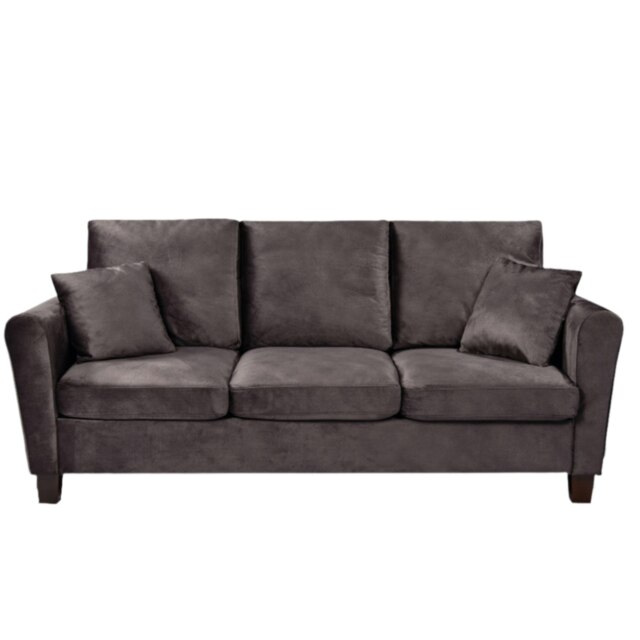 Plush Velvet Sofa Set With 2-Seater And 3-Seater Sofa In Mink