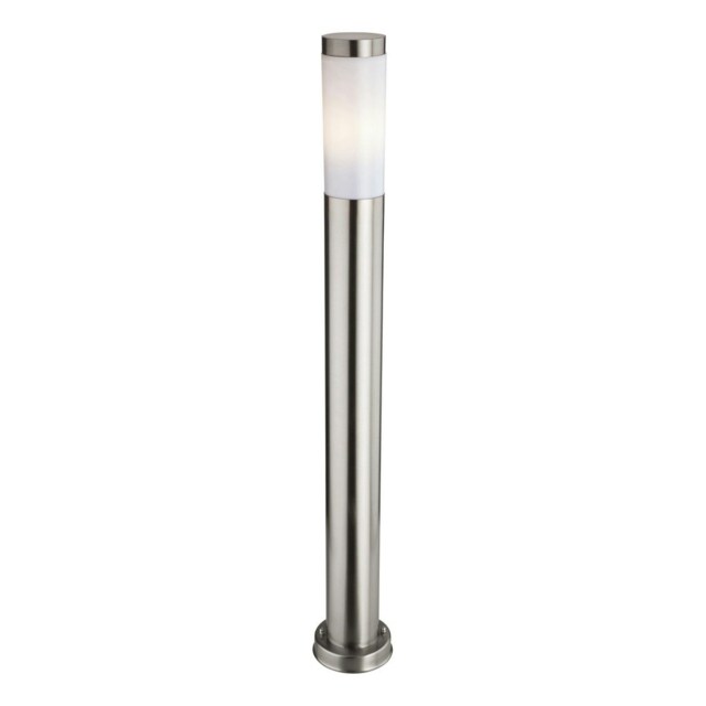 Plaza 1 Light Tall Bollard Post Stainless Steel IP44, E27