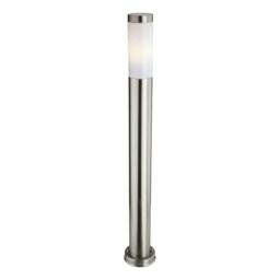 Plaza 1 Light Tall Bollard Post Stainless Steel IP44, E27