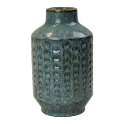 Blue Textured Ceramic Vase 25cm