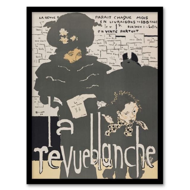 "Poster for the Revue Blanche Journal Bonnard Framed Wall Art Print 12X16"""
