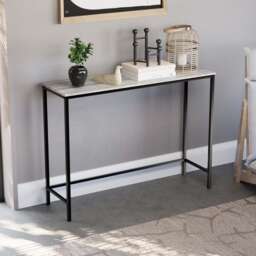 Vida Designs Brooklyn Console Table Hallway Shelf, Grey