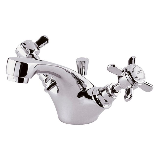 Balterley Kingsley Traditional Crosshead Mono Basin Tap & Pop Up Waste