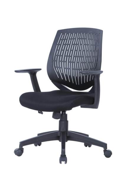 Malibu office chair with wheels in black Black Black One Size