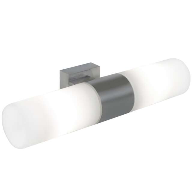 Nordlux Tang Indoor Wall Light Silver Glass E14 Ceiling or Wall Mounting - Mains Powered , IP44 Silver BS