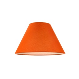 Traditional 8 Inch Vivid Orange Cotton Fabric Coolie Lamp Shade Orange Orange 1