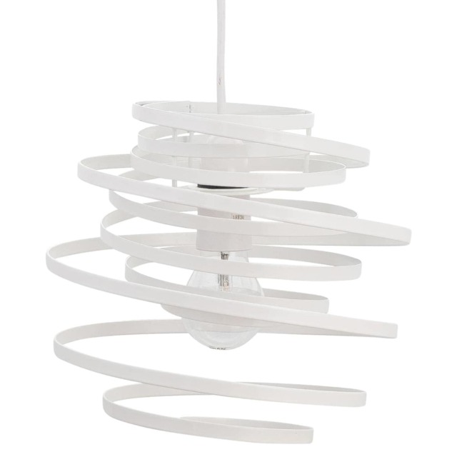 White Metal Swirl Easy Fit Light Shade White Medium 1