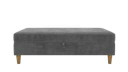 Hartford ottoman with storage in grey fabric Grey Grey