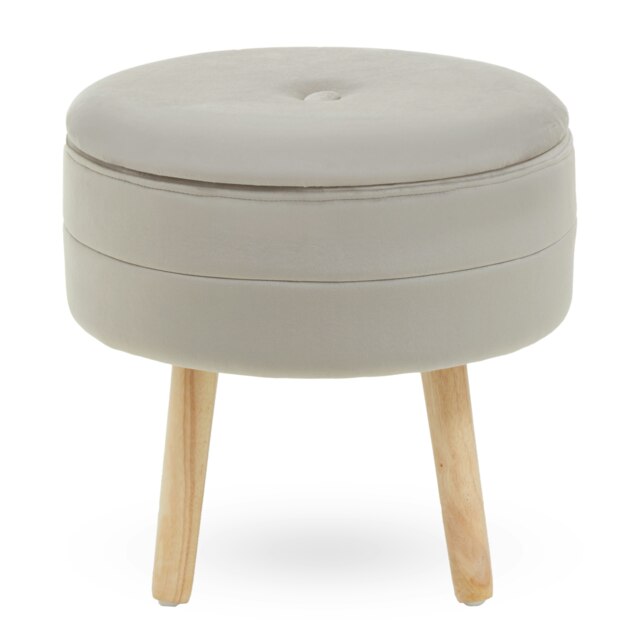 Interiors By Premier Durable Mink Velvet Stool, Stylish Kitchen Bar Stool For Bedroom, Versatile Design Bar Stool For Guests