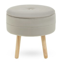 Orsina Durable Mink Velvet Stool, Stylish Kitchen Bar Stool For Bedroom, Versatile Design Bar Stool For Guests