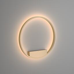 Rim Modern 60cm Integrated LED Wall Lamp Brass 3000K 1800lm White Shade