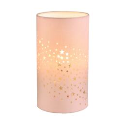 Contemporary Stars Decorated Children/Kids Blush Pink Cotton Bedside Table Light Pink Pink 1