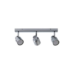 ValueLights Benton Chrome IP44 Spotlight Bar Ceiling Light and Warm White Bulbs