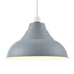 BHS Steel Diner Easy Fit Light Shade, Grey Grey Grey 1