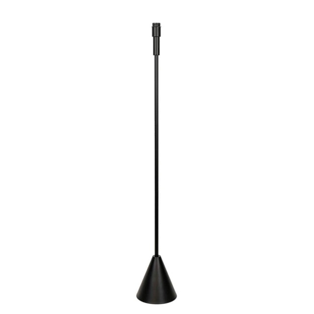 ValueLights Mitch Black Wood Single Stem Triangle Floor Lamp Base Black