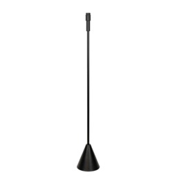 ValueLights Mitch Black Wood Single Stem Triangle Floor Lamp Base Black