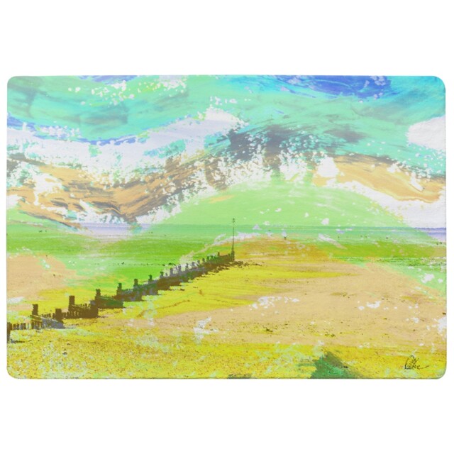Yellow Beach Rug Multi