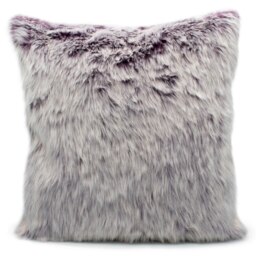 Luxury Faux Fur Cushion - 43cm x 43cm Purple 56 x 56cm