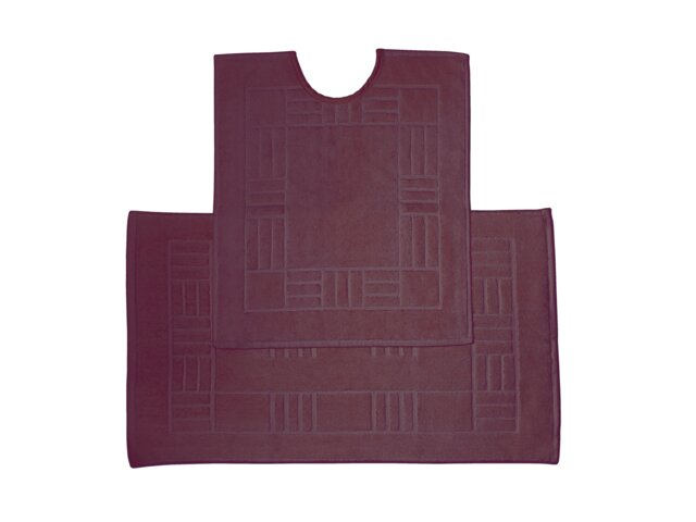 Chatsworth Pure Cotton Bath Mats Super Soft and absorbent (85x50 cm) Purple Damson 80x50 cm 1