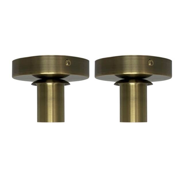 Set of 2 Cynthia - Antique Brass Ceiling Flush Lights for Shades